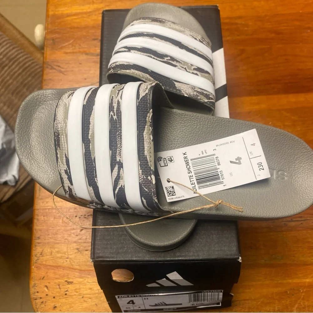 Adidas Camouflage Striped Slides